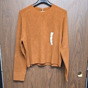 Universal Thread Size XXL Light Brown Crew Neck Oversized Cropped Knit Sweater